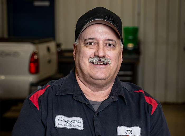 Leroy Hintz, aka JR working in the automotive